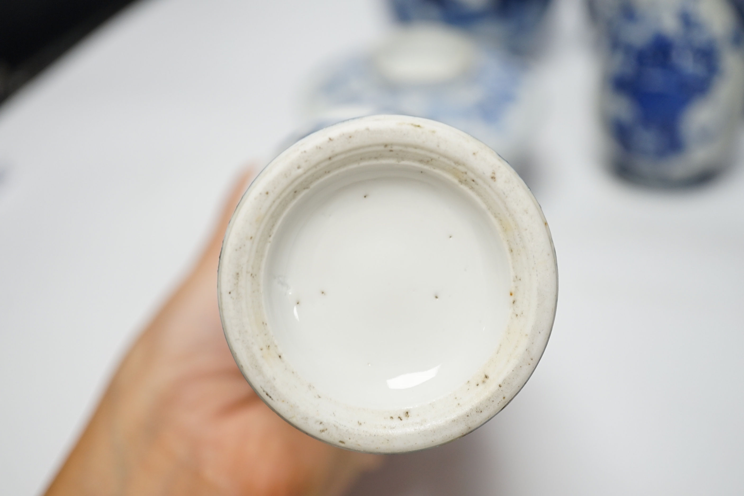 A group of 19th/20th century Chinese, Japanese and European ceramics blue and white porcelain vases, bowls and dishes, (24)